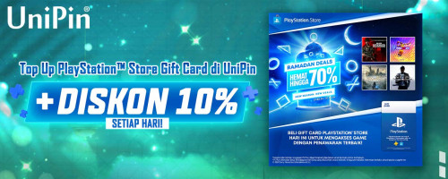 Ramadhan Deals - Top Up PlayStation™ Store Gift Card di UniPin & Raih Diskon 10% Setiap Hari
